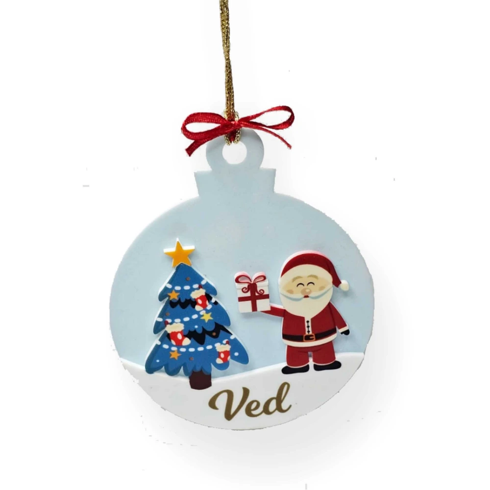 Buy custom engraved acrylic ornament for Christmas